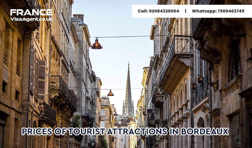 Prices of tourist attractions in Bordeaux